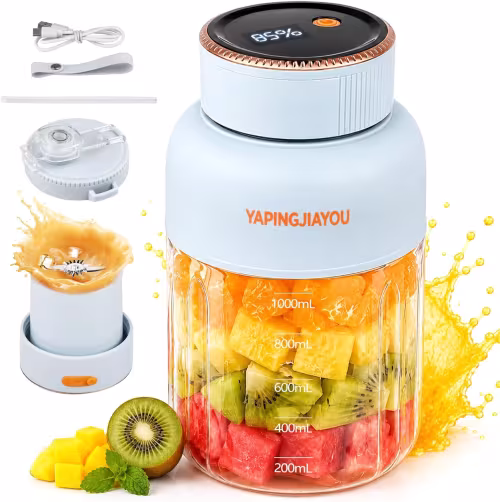 Licuadora portátil, exprimidor personal para batidos, batidora tipo shaker