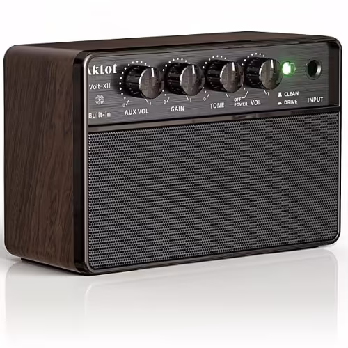 Amplificador Mini para Guitarra – 10W Recargable, Portátil con Bluetooth y USB-C 