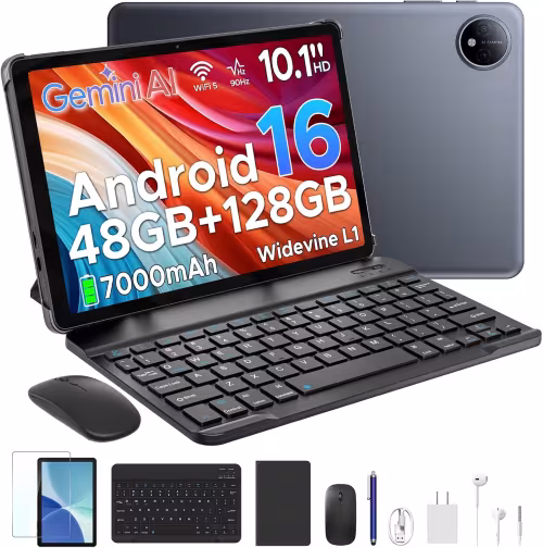 Tablet P10 de 10.1” con Teclado y Lápiz – 128GB, Pantalla 90Hz y Android
