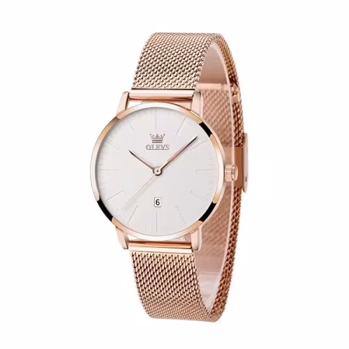 Reloj de pulsera pequeño elegante de oro rosa para mujer OLEVS