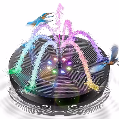Fuente Solar Decorativa con Luces LED RGB